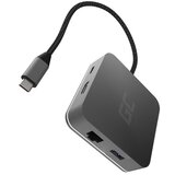 Green cell Adapter multiport 6in1 iz USB-C na USB-C, 3x USB-A, HDMI, Ethernet | Shoptok.si
