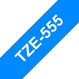 Brother Tze-555 združljiv laminirani trak - 24 mm x 8 metrov bel/moder, (21408871) | Shoptok.si