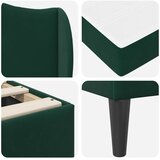  Krevetna konstrukcija 2 pcs Tamnozelena 120 x 190 cm Baršun | shoptok.hr