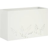  Vrtna saksija Bijela 80 x 30 x 49 cm Čelična vrata | shoptok.hr