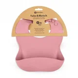 silikonski podbradak 6 m+ Take&Match, Dusty Rose