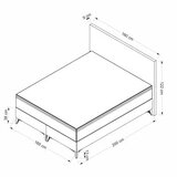 Hanah home Ram za krevet Mia, 160x122x200 cm, Krem | Eponuda.ba