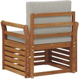  Set vanjskih sofa s jastukom Prirodna 75 5 x 63 x 73 cm - Prirodna i svijetlo siva Zakrivljeni | shoptok.hr