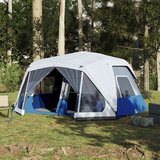 vidaXL Šotor za kampiranje z LED lučkami moder 443x437x229 cm Cene