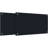 vidaXL Kuhinjska zaščitna obloga 2 kosa črna 70x40 cm kaljeno steklo | Shoptok.si