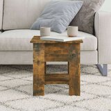 vidaXL Klubska mizica dimljeni hrast 40x40x42 cm konstruiran les | Shoptok.si