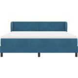 Box Spring Krevet s Madracem Tamno Plave Boje 180x200 cm Baršun | shoptok.hr