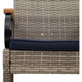  Vrtne stolice 2 pcs Siva i tamnoplava Poliratan i Akacija | shoptok.hr