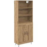 VidaXL Visok predalnik Umetni hrast 69,5 x 34 x 180 cm Konstruiran les, (5000107764) Slike