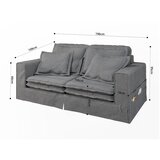 Ropez Siva sedežna garnitura 196 cm Nora – | Shoptok.si
