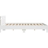  Okvir za krevet s uzglavljem i LED bijeli 180x200 cm | shoptok.hr