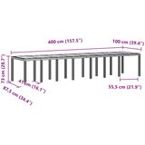  Vrtni trpezarijski set s jastucima 15 kom. Antracit PP | shoptok.hr