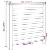  Pokrov za radiator bela 79,5x19x84 cm trdna borovina, (21397583) | Shoptok.si