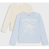 Sinsay Pamučne majice dugih rukava s printom mašne 2 pack | shoptok.hr