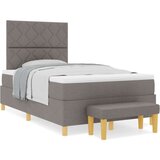  Postelja z vzmetnico z vzmetnico Taupe 120 x 190 cm blago, (5000125817) | Shoptok.si