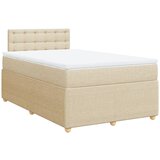 Maison Chic Box spring postelja - Vzmetna postelja z vzmetnico krem 120x190 cm blago SL4942, (21887737) | Shoptok.si