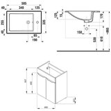 Jika H4536411763001 Cube 50,5 x 34 cm umivalnik z omarico Cene