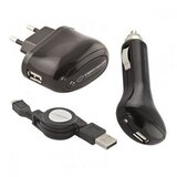 Esperanza USB punjaci + microUSB kabl 3in1 set, DC 12-24V, AC 100-240V, out 5V/1000mA, EZ116 Cijene