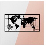 Wallity Zidna dekoracija Mapa svijeta 7, 121x60cm, Crna | Eponuda.ba