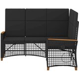  Vrtni set sofe za opuštanje Crna 164 x 164 x 112 cm poliratan | shoptok.hr