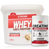 Olympic Strong 100% Whey Protein Cookies & Cream 4kg + Creatine Monohydrate 500g | Eponuda.com