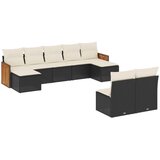  The Living Store Vrtna sedežna garnitura 9-delna z blazinami črn poli ratan - Vrtna Sedežna Garniture, (21446835) | Shoptok.si