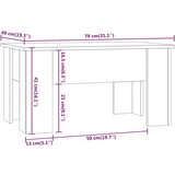  Stolić za kavu bijeli 79 x 49 x 41 cm od konstruiranog drva | Shoptok.si