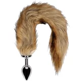 Ouch Fox Tail with Metal Butt Plug Brown