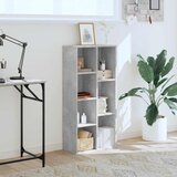  Regal za knjige siva boja betona 50x25x105 cm konstruirano drvo | shoptok.hr