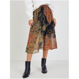 Orsay Black-brown women's patterned midi skirt - Ladies Cene