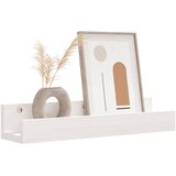  Zidne police 2 kom bijele 50 x 12 x 9 cm od masivne borovine | Eponuda.com