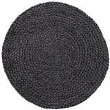 Temno siv pogrinjek iz jute, ø 35 cm