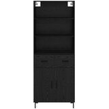  Highboard Crni hrast 69,5 x 34 x 180 cm Konstruirano drvo Slike