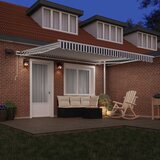 Tenda na ručno uvlačenje s LED antracit i bijela 400 x 300 cm | shoptok.hr