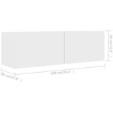 TV ormarići 4 kom bijeli 100 x 30 x 30 cm od konstruiranog drva | shoptok.hr