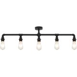  Stropna svjetiljka crna 5 x žarulja E27 | shoptok.hr