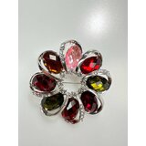 Kesi Brooch XZ459-222 silver + multicolored | shoptok.hr