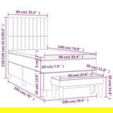 Box spring postelja z vzmetnico svetlo siva 90x190 cm blago, (20791323) | Shoptok.si