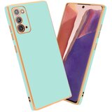 Cadorabo Ohišje, združljiv s Samsungom v sijajni metini zeleni barvi - Zlato - zaščitni pokrov iz fleksibilnega silikona TPU in z zaščito pred kamero, (20596299) | Shoptok.si