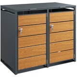 SoBuy Omarica Smeti Shranjevanje Vrata Barva Siva 134x80x116cm OGS64-N, (5000319782) Cene