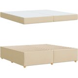  Konstrukcija postelje z vzmetnico krema 200 x 200 cm blago, (5000127499) | Shoptok.si