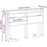  Skladišno uzglavlje Smeđi hrast 140 cm Konstruirano drvo | shoptok.hr