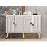 Woody Fashion ahart - White, Gold WhiteGold Console