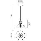  Redo 01-1002 - Luster na sajli SAVILLE 1xE27/42W/230V | Eponuda.com
