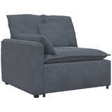  Modularna sofa s jastucima, baršunasta, tamno siva | Shoptok.si