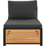  Vrtna sofa bez naslona za ruke s jastucima masivno drvo bagrema | shoptok.hr