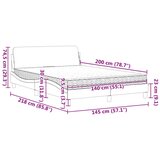 vidaXL Krevet s madracem tamnozeleni 140x200 cm baršunasti | shoptok.hr