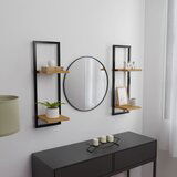 Maison Chic 2 kosi Stenske Police - Viseče police 25x25x75 cm trden akacijev les in jeklo, (21793703) | Shoptok.si