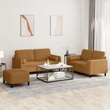  3-dijelni set sofa s jastucima smeđi baršunasti Cijene