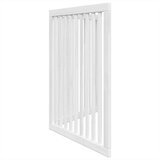 vidaXL Vrata za pse zložljiva 2 panela bela 160 cm topolovina | Shoptok.si